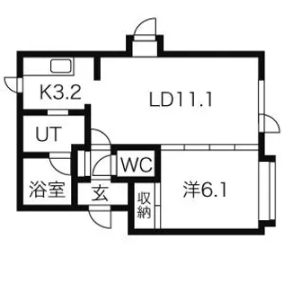 ハウスオブローズ【101号室】の間取り