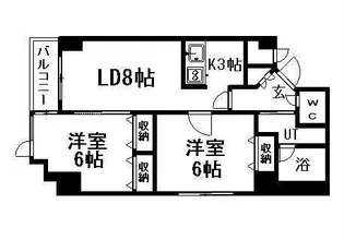 ペルドゥエープス美園【00401号室】の間取り