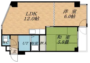 日興パレス東札幌【10階】の間取り