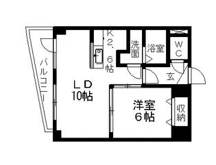 E’FⅡ(エフデュエ)【6階】の間取り