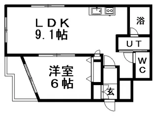 COG福住【00205号室】の間取り