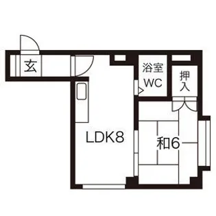 シティハウス月寒【101号室】の間取り