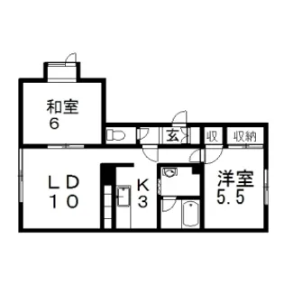 バンブー10【103号室】の間取り