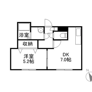 ルナパークⅡ【102号室】の間取り