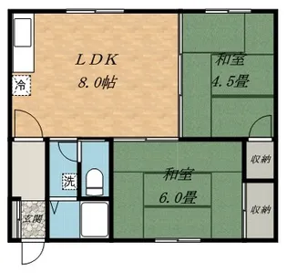 ローレルハイツしらかば【208号室】の間取り