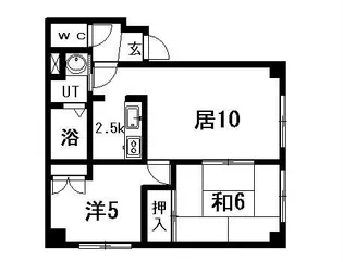 月寒パークハイツ【0101号室】の間取り