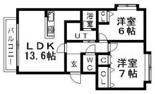 北海道札幌市清田区平岡三条2丁目【マンション】の間取り