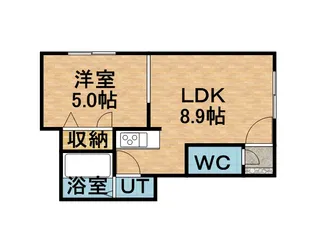 シャネル月寒WEST【0201号室】の間取り