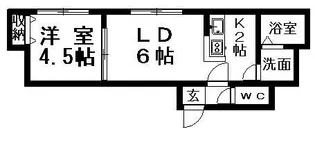 マリー西岡【205号室】の間取り