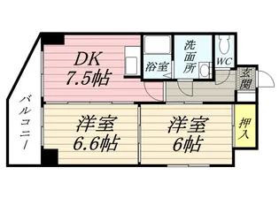 ノール月寒中央通【1104号室】の間取り