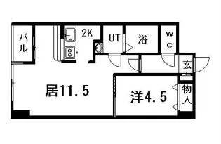ノール月寒中央通【0402号室】の間取り