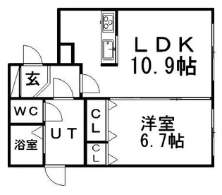 グランド・アイ美園【0202号室】の間取り