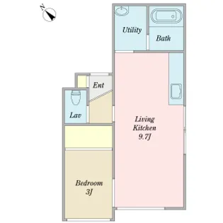 カーサ西岡【1階】の間取り