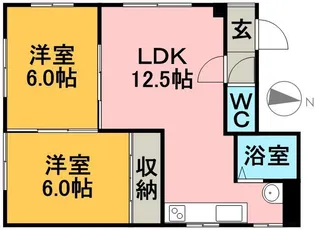 サンハイツ【0201号室】の間取り