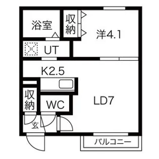 TELA BIANCA月寒中央(テーラ・ビアンカ)【2階】の間取り
