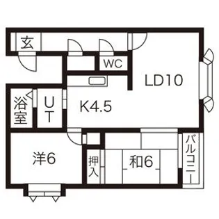 パレオコートK【A号室】の間取り