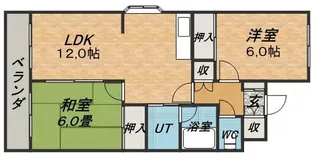 東北グランドコーポ【0203号室】の間取り