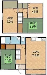 北海道札幌市清田区平岡一条2丁目【一戸建】の間取り