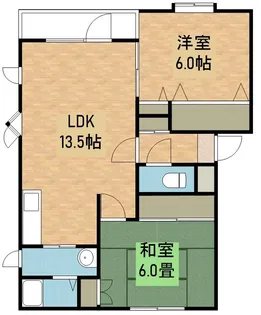 プルーデンス西岡2【101号室】の間取り