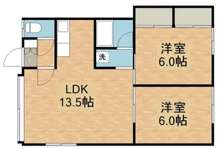 アクアトピア北野Ⅱ【205号室】の間取り