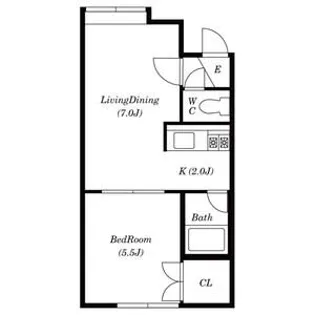 ハイツサザンクロス【202号室号室】の間取り