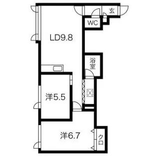 レスポアール23【101号室】の間取り
