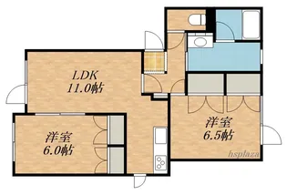 ハイツエス【203号室】の間取り