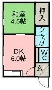 ハッピーハイツ【301号室】の間取り