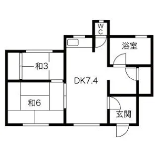 コーポスズキ【2号室】の間取り