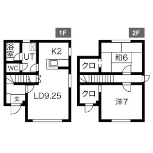 サトミハイツB【1号室】の間取り