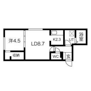 ラフィナート南平岸【1階】の間取り