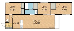 エフュート東札幌【0301号室】の間取り