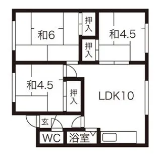 北信ハイツA【205号室】の間取り