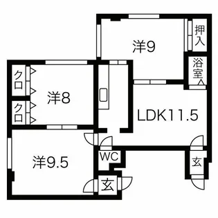 青葉ハウス【101号室】の間取り