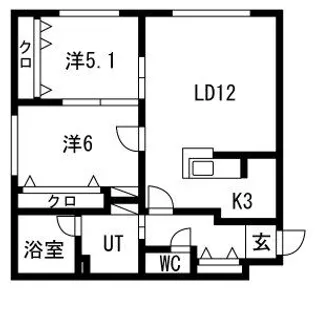 PRIME COURT月寒西(プライムコート月寒西)【4階】の間取り