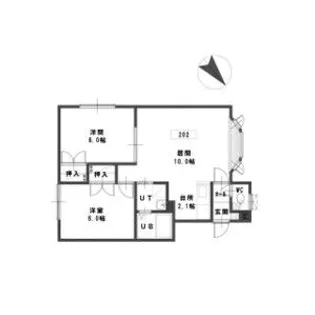 ルミエール豊平【2階】の間取り