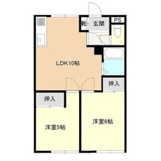 マンションやすらぎ【1号室】の間取り