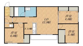 GARBO月寒【2階】の間取り