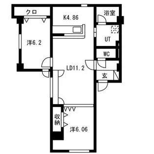 アールコートミュンヘン弐番館【1階】の間取り