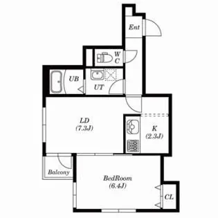ムーンフェイス【405号室号室】の間取り