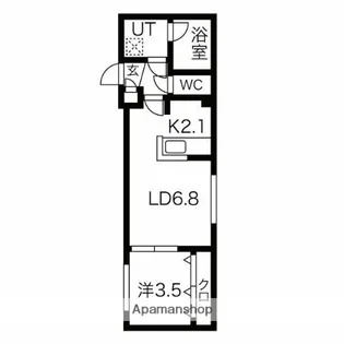 グランヴェール月寒中央【3階】の間取り