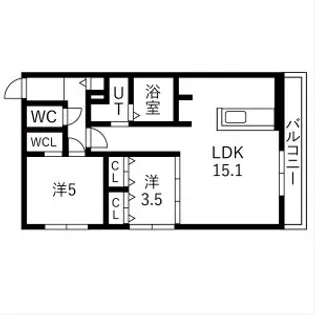 ALIVIS月寒中央【2階】の間取り