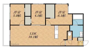 ZABO HILLS MISONO【1階】の間取り