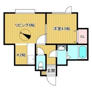 ラパス清田【203号室】の間取り