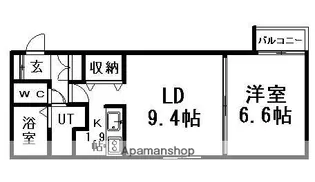 ノースコート月寒公園Ⅰ【105号室】の間取り