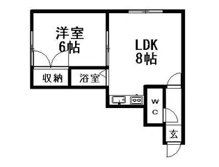 コート月寒【205号室】の間取り