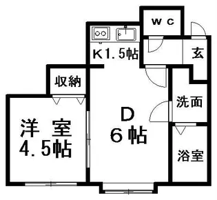 サクセス美園【203号室】の間取り
