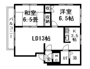 アルフ美園十字街【4階】の間取り
