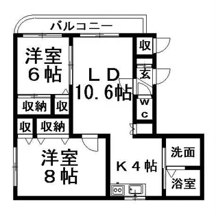 グランジェコート福住【303号室】の間取り