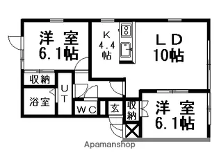 AMITY【201号室】の間取り